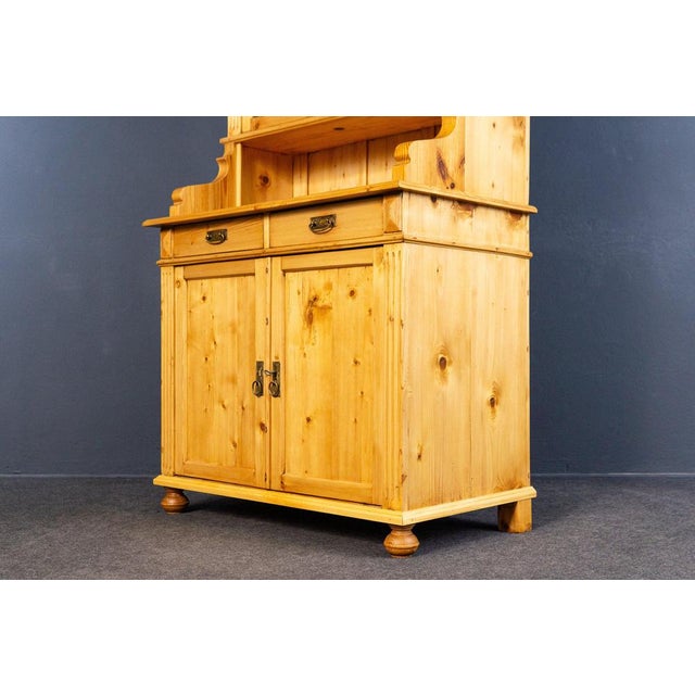 Brown Vintage Display Softwood Cupboard For Sale - Image 8 of 18