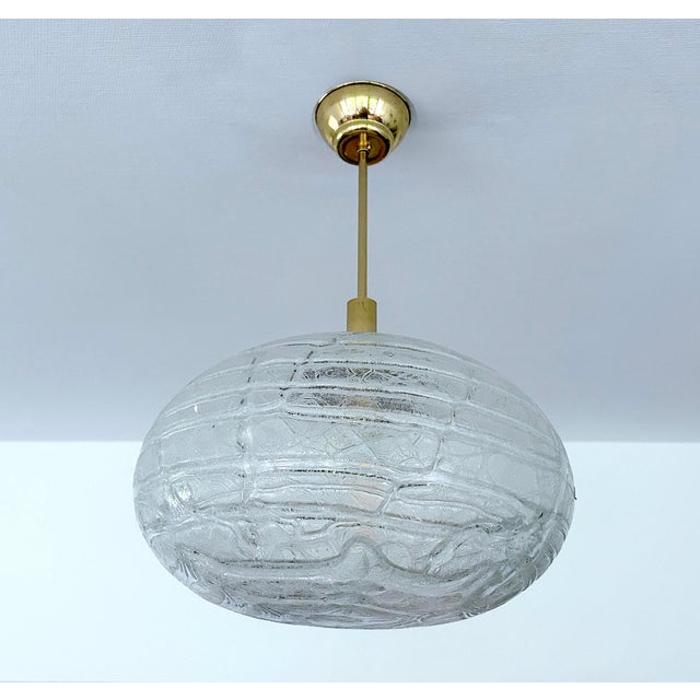 Large Vintage Glass Pendant Light from Doria, 1970s For Sale - Image 16 of 16