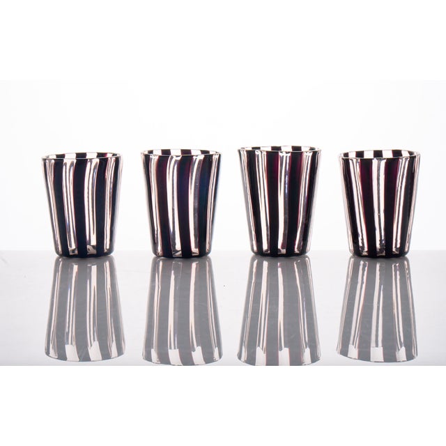 Italian Crystal Glasses from Mariana Iskra, 2004, Set of 4 For Sale - Image 4 of 5