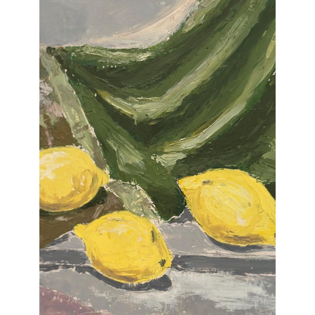 Gilbert, Still Life with Lemons and Inkpot, 1950s, Oil on Panel, Framed For Sale - Image 5 of 15