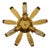 Mid-Century Modern 3-Light Sunburst Ceiling Lamp, Italy, 1960s For Sale