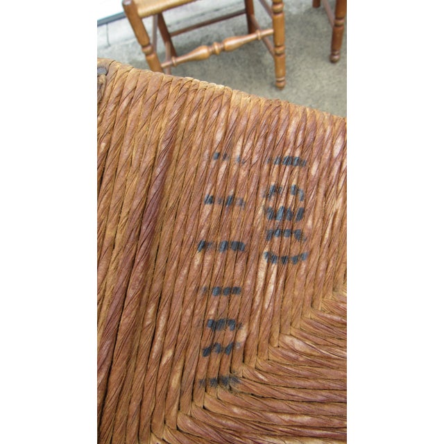1980s Vintage Rush Ladderback Kitchen Dining Room Chairs For Sale - Image 5 of 10