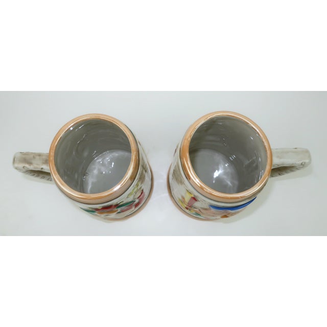 1950s Lustreware King & Queen Playing Card Beer Steins Novelty Barware, a Pair For Sale - Image 5 of 12