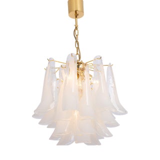 Large Murano Glass Petals Chandelier, Italy, 1980s For Sale