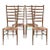 1960s Vintage Gio Ponti Style Italian Ladder Back Chairs - Set of 4 For Sale