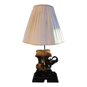 Vintage Bronze Elephant Lamp