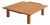 Vintage Italian Solid Oak Square Coffee Table For Sale