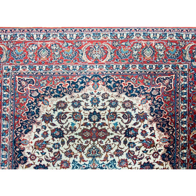 Vintage Persian Isfahan Rug For Sale - Image 15 of 15