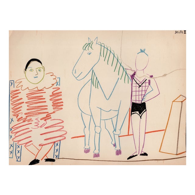Pablo Picasso, The Acrobat and the Horse, Nude, Lithograph, 1954 For Sale