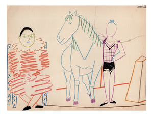 Pablo Picasso, The Acrobat and the Horse, Nude, Lithograph, 1954