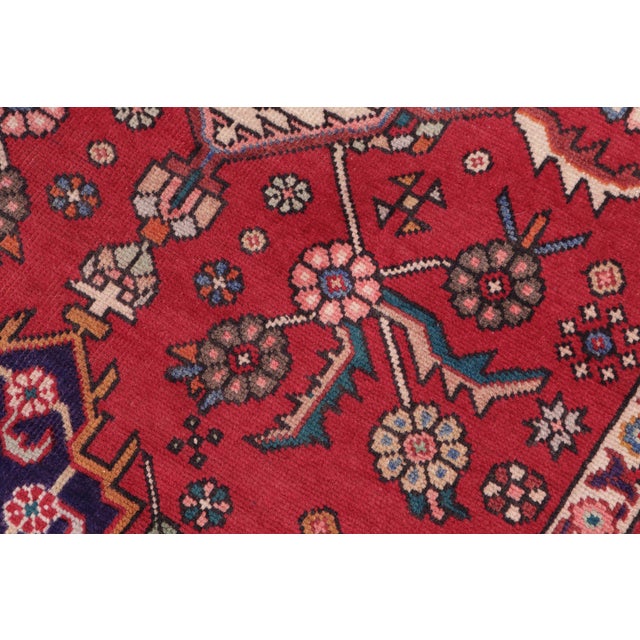 Shabby Chic Tabriz Red/Beige Wool Runner Rug- 3'0'' X 8'2'' | Chairish
