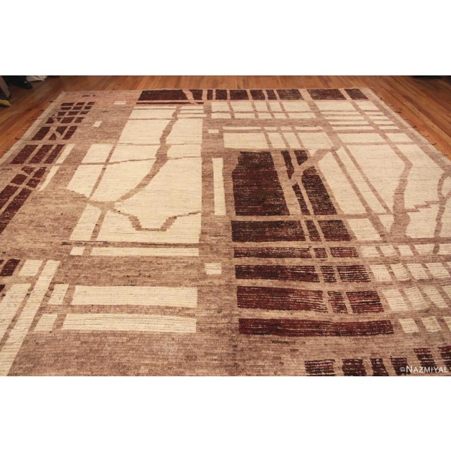 Attractive Large Tribal Primitive Design Central Asian Rug, Country of Origin: Central Asia, Circa date: Modern Rugs – The...