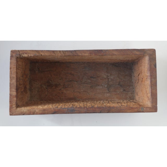 Unbelievable Rare Antique Folk Art Hand Carved Solid Wood Box With Whale Schooner Nautical For Sale - Image 16 of 18