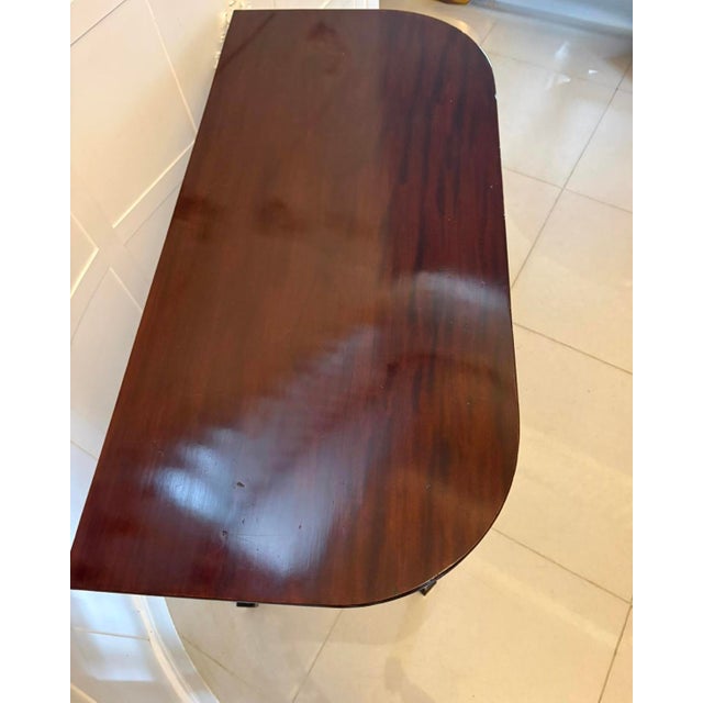 Antique Georgian Mahogany Demi Lune Console Table, 1800 For Sale - Image 4 of 9