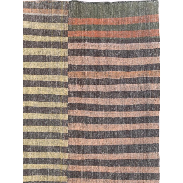 Rustic Galerie Shabab Collection Mid-20th Century Handmade Turkish Flatweave Kilim Oversize Carpet For Sale - Image 3 of 9