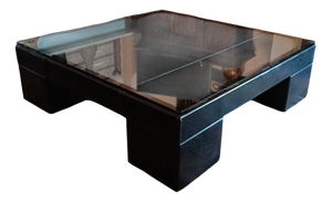 Vintage Leather Coffee Table by Sonja Wasseur, 1970s