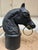 1910s Antique Cast Iron Horse Head Andirons - a Pair For Sale - Image 5 of 12