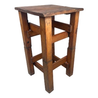 Minimalist Japanese Wooden Stool Mingei, 1950s For Sale