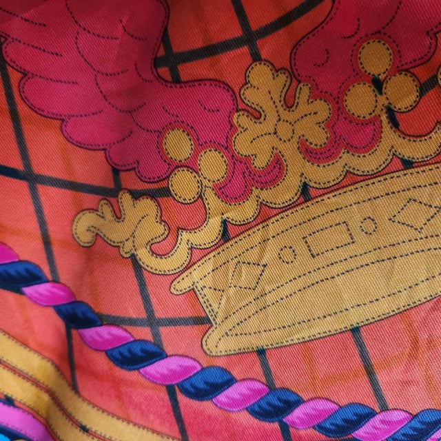 1980s 1980s Hermès Silk Scarf Grande Tenue by Designer Henri D' Origny Boxed For Sale - Image 5 of 14