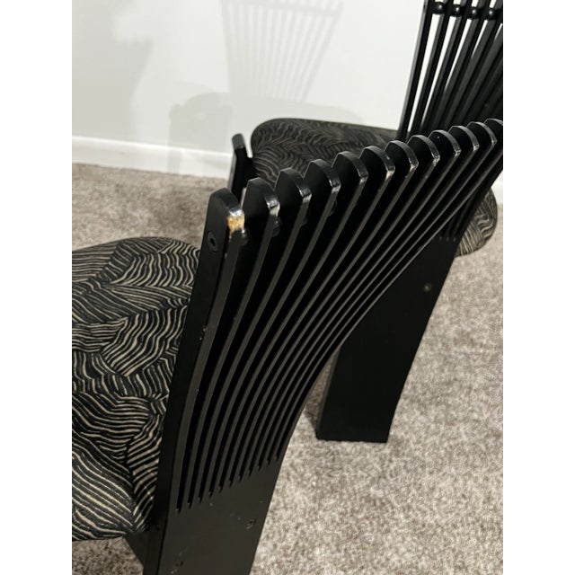 1980s Post-Modern Memphis Style Low Profile Totem Chairs by Torstein Nilsen for Westnofa - Set of 4 For Sale - Image 10 of 12