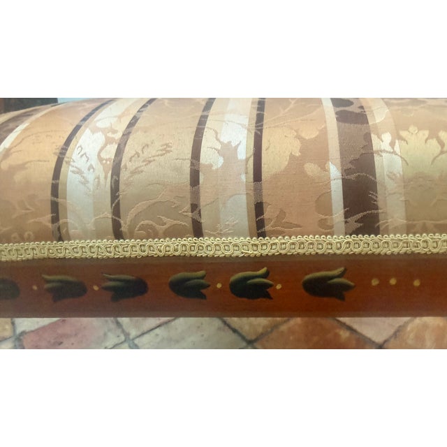 Regency Style Hand-Painted Neoclassical Armchairs, Pair For Sale - Image 14 of 18