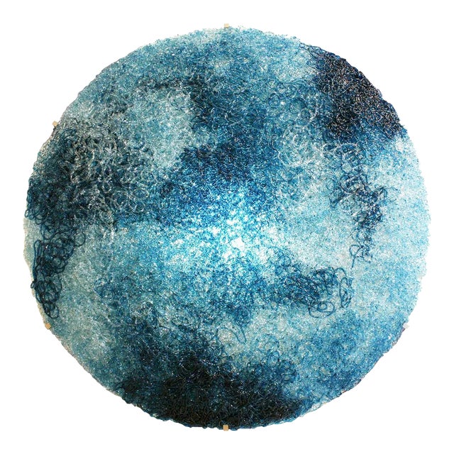 Italian Circular Blue Polycarbonate Tondo Wall Lamp by Jacopo Foggini For Sale