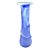 Romanian Blue and White Hand Blown Swirl Vine Vase 16.75" Tall For Sale