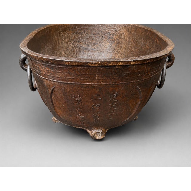 19th Century Chinese Cast Iron Bath Tub or Substantial Jardinière For Sale - Image 12 of 16