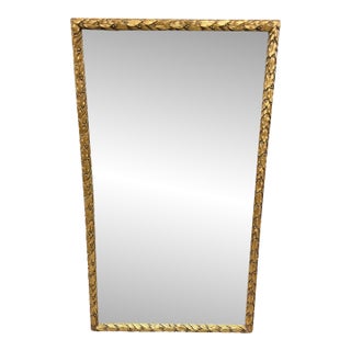 Vintage Carved Leaf Gilt Frame Wall Mirror For Sale