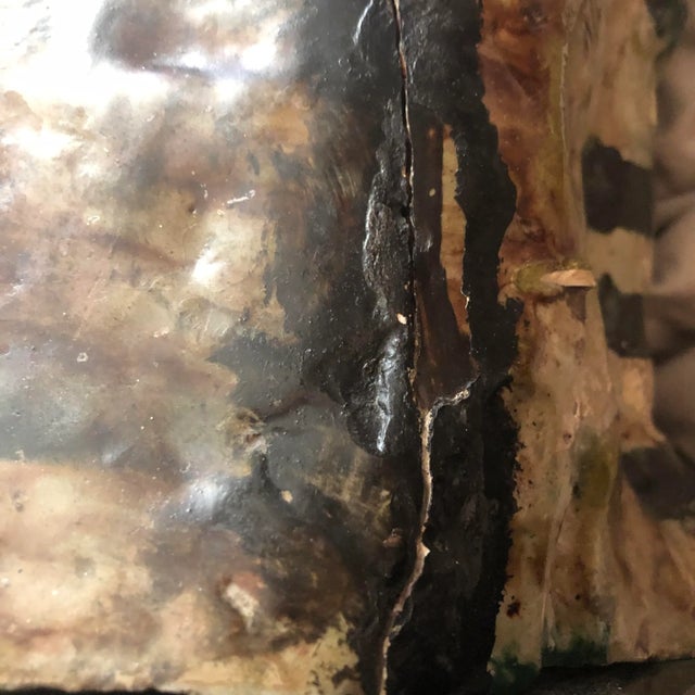 1940s Painted Pottery/Terracotta Cat Lamp For Sale - Image 9 of 13