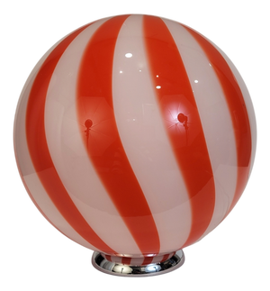 Table Lamp with Blown Glass Globe, 1980s