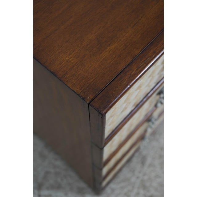 Butler Mahogany 4 Drawer Decorator Chest W. Shell Front Drawers For Sale - Image 13 of 18