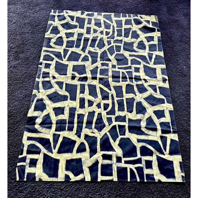 Jim Thompson Timbuktu Fabric in Midnight Blue, 40"/1 Meter For Sale - Image 9 of 10