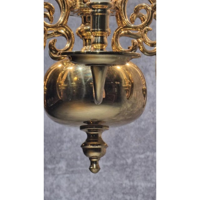 Gold Vintage Rembrandt Chandelier, 1970s For Sale - Image 8 of 12