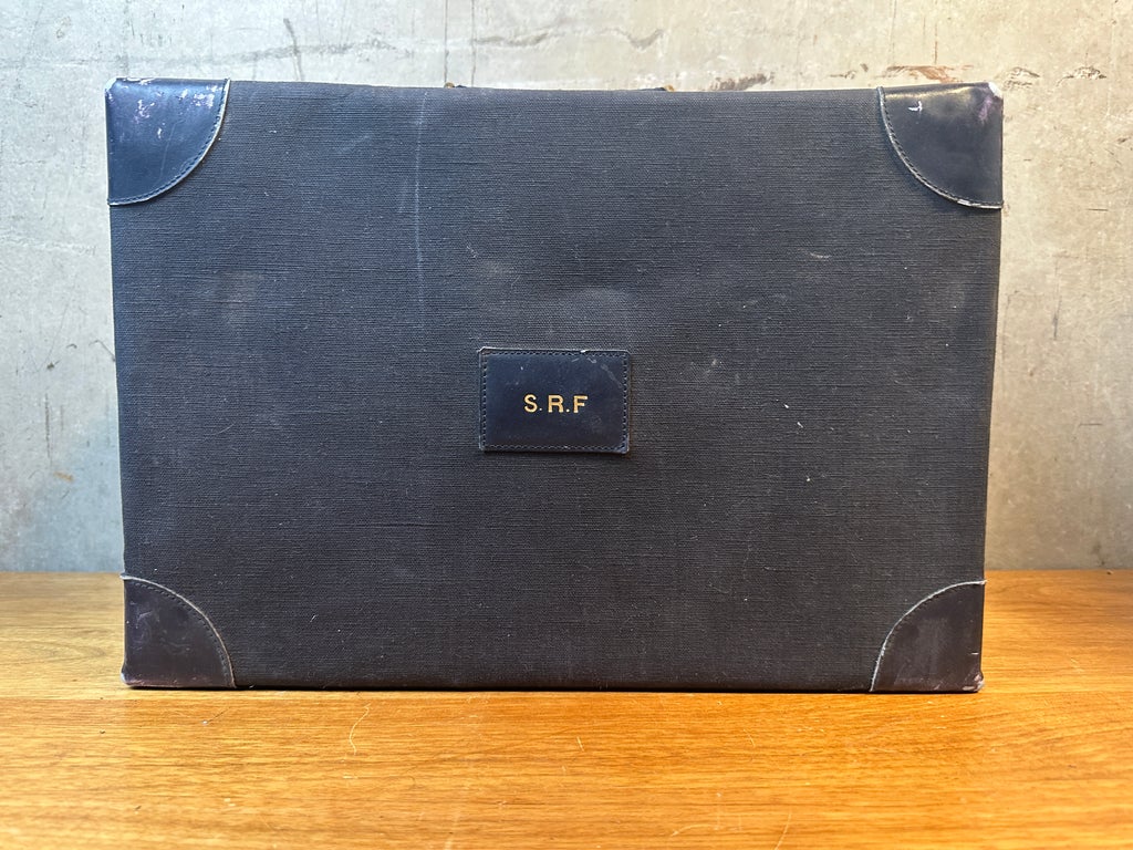 Antique Morabito Paris Men's Fitted Travel Vanity Case Navy