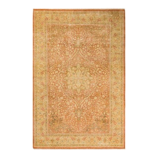 Mogul, One-of-a-Kind Hand-Knotted Area Rug - Brown, 6' 2" x 9' 4" For Sale