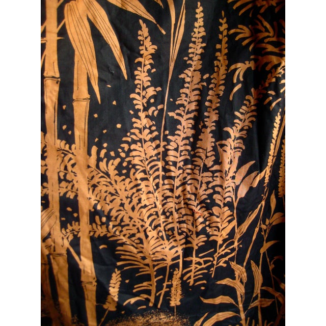 Peach 1970s Mid Century Modern French Chinoiserie Curtains -Drapes a Pair For Sale - Image 8 of 11