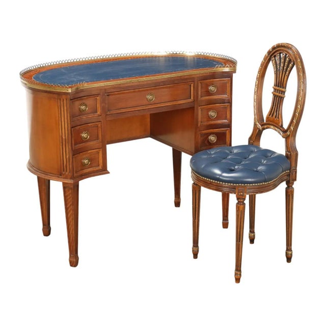 Bean-Shaped Desk with Chair, Set of 2 For Sale - Image 13 of 13
