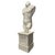 Renaissance 7' Tall Renaissance Style Male Bust Faux Marble Sculpture on Pedestal For Sale - Image 3 of 8