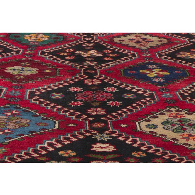Vintage Persian Shiraz Rug - 05'02 X 09'11. For Sale - Image 9 of 11