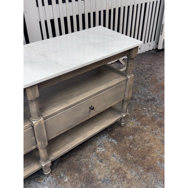 Williams-Sonoma for Pottery Barn Alexandra Marble Console Table For Sale - Image 9 of 12