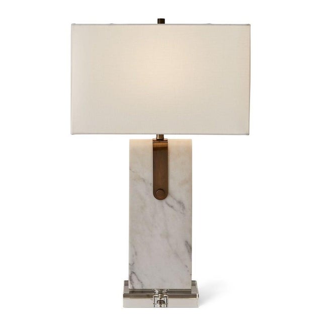 Stone Handsome Marble Lamp For Sale - Image 7 of 9