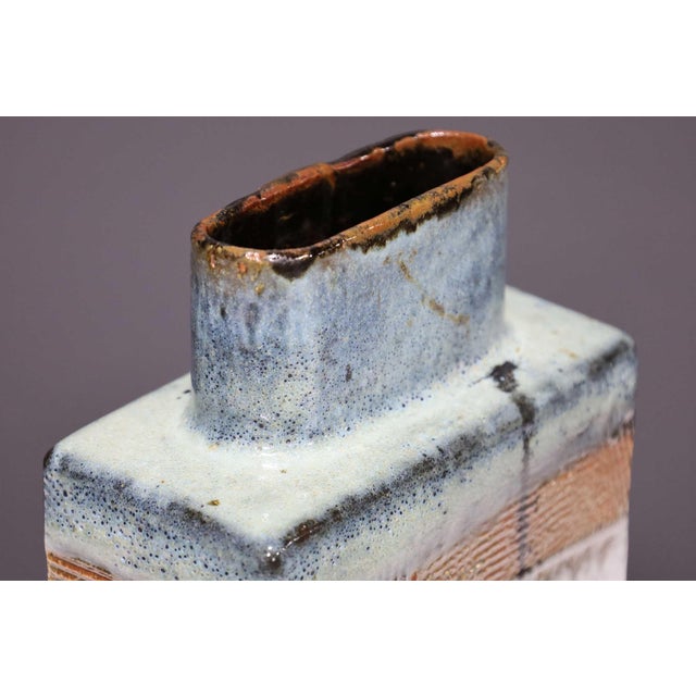 White Large Rectangular Ceramic Vase by Albert Green Mid Century Modern For Sale - Image 8 of 11