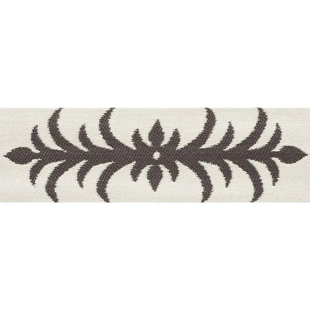 Schumacher X Celerie Kemble Acanthus Tape in Basalt For Sale