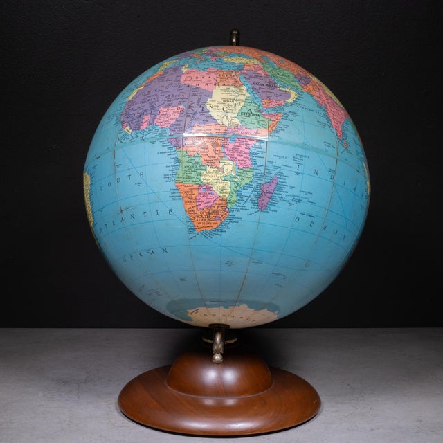 Mid-Century Modern Mid-Century Replogle 12 Inch World Globe c.1950 For Sale - Image 3 of 7