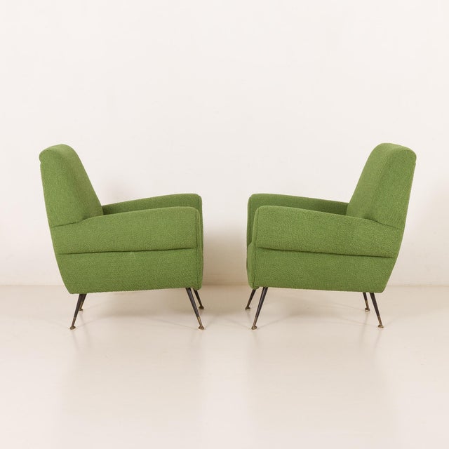 Mid-Century Modern Vintage Lounge Chairs by Gigi Radice for Minotti, 1960s, Set of 2 For Sale - Image 3 of 14