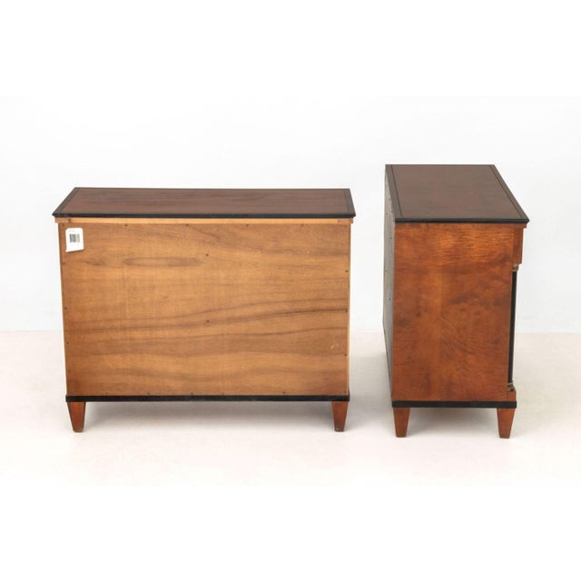 Brown Century French Empire Style Mahogany Chests, Pair For Sale - Image 8 of 9