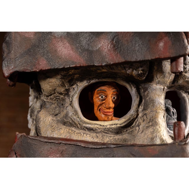 Gray Late 20th Century Eyehole Peepers | Mixed Media Surrealist Sculpture For Sale - Image 8 of 10