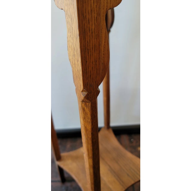 Antique Art Nouveau Pedestal Plant Stand Arts & Crafts For Sale In San Diego - Image 6 of 8