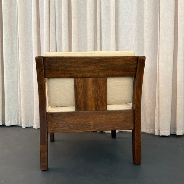 1930s Art Deco "D" Oak Armchair by Modernage Furniture After Paul Frankl For Sale - Image 9 of 9